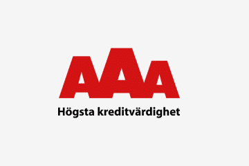 Das global tätige Unternehmen Dun & Bradstreet führt jedes Jahre eine Beurteilung der Kreditwürdigkeit schwedischer Unternehmen durch. In den letzten zehn Jahren haben wir die höchste Note erhalten – AAA.