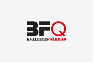 Das Symbol der Nordiska balkongföreningen  der Skandinavischen Balkonvereinigung. Als Mitglieder verpflichten wir uns dazu, die Anweisungen der Vereinigung hinsichtlich der Lieferung sicherer Balkone mit einer hohen technischen Qualität zu befolgen.